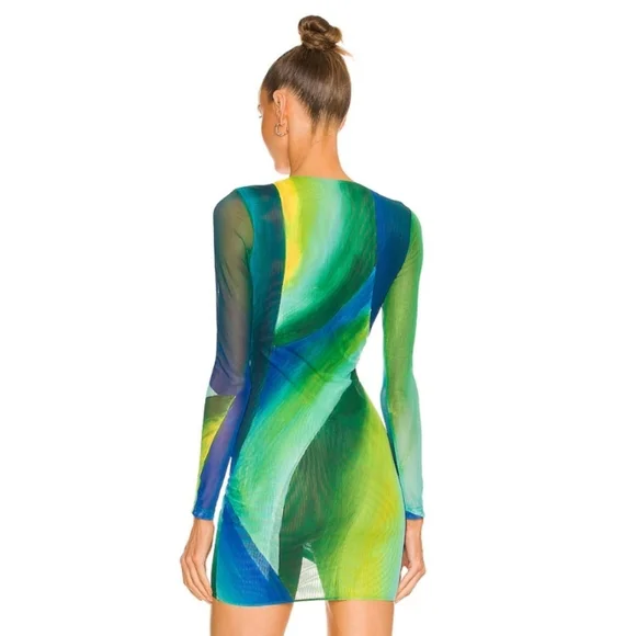 FARAI LONDON x REVOLVE Indah Dress in Emerald Ocean - Picture 6 of 7